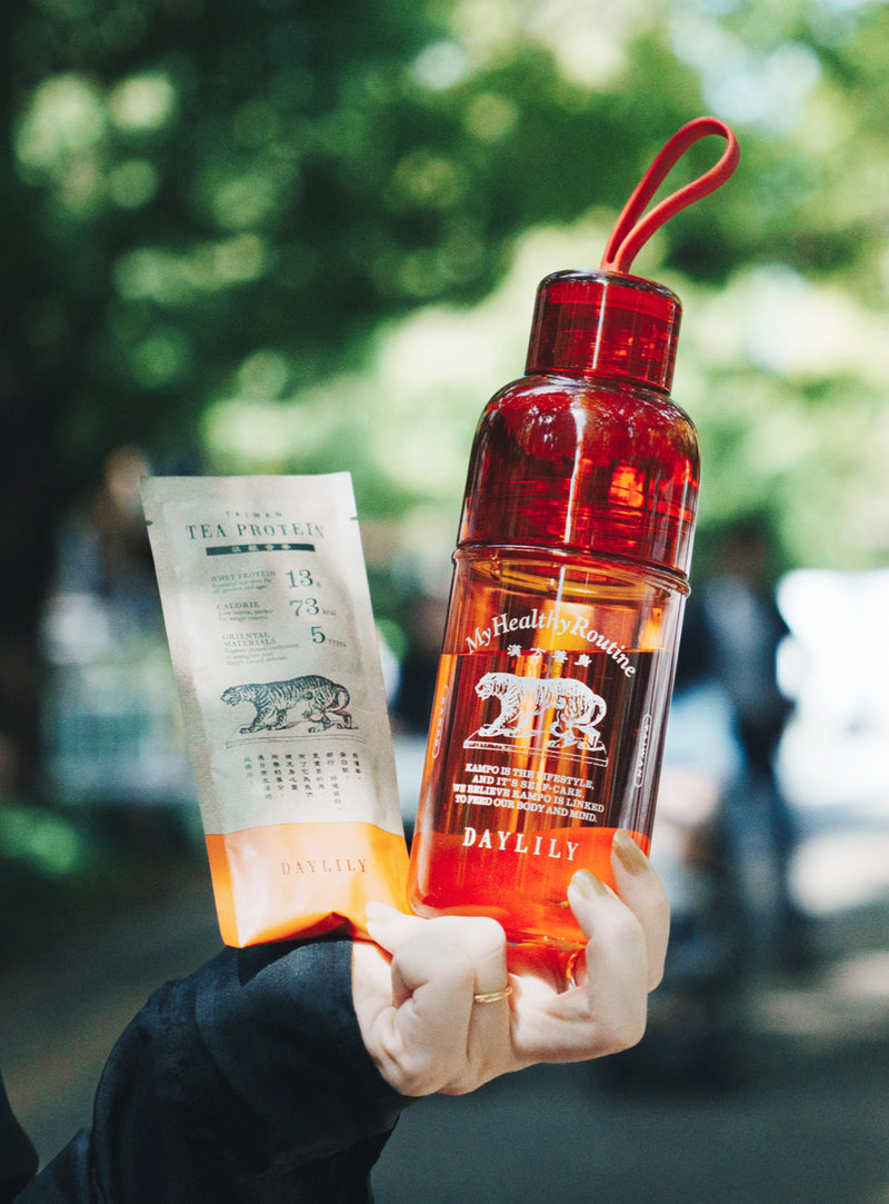 DAYLILY ティーボトル＆シェイカーRED/ PROTEIN TAIWAN TEA set