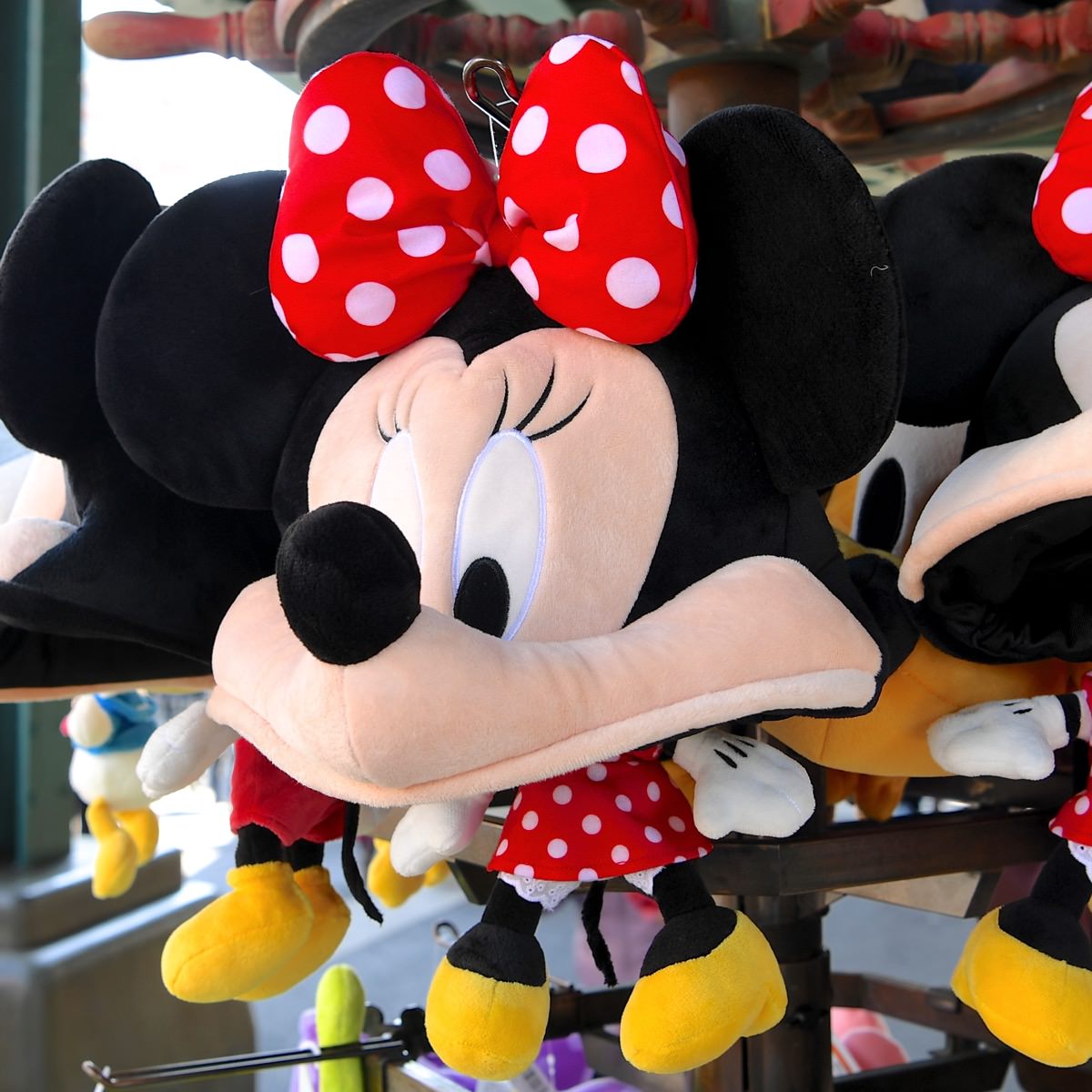 ディズニー ミニー ファンキャップ 水玉ドット レア 白黒 最終値下