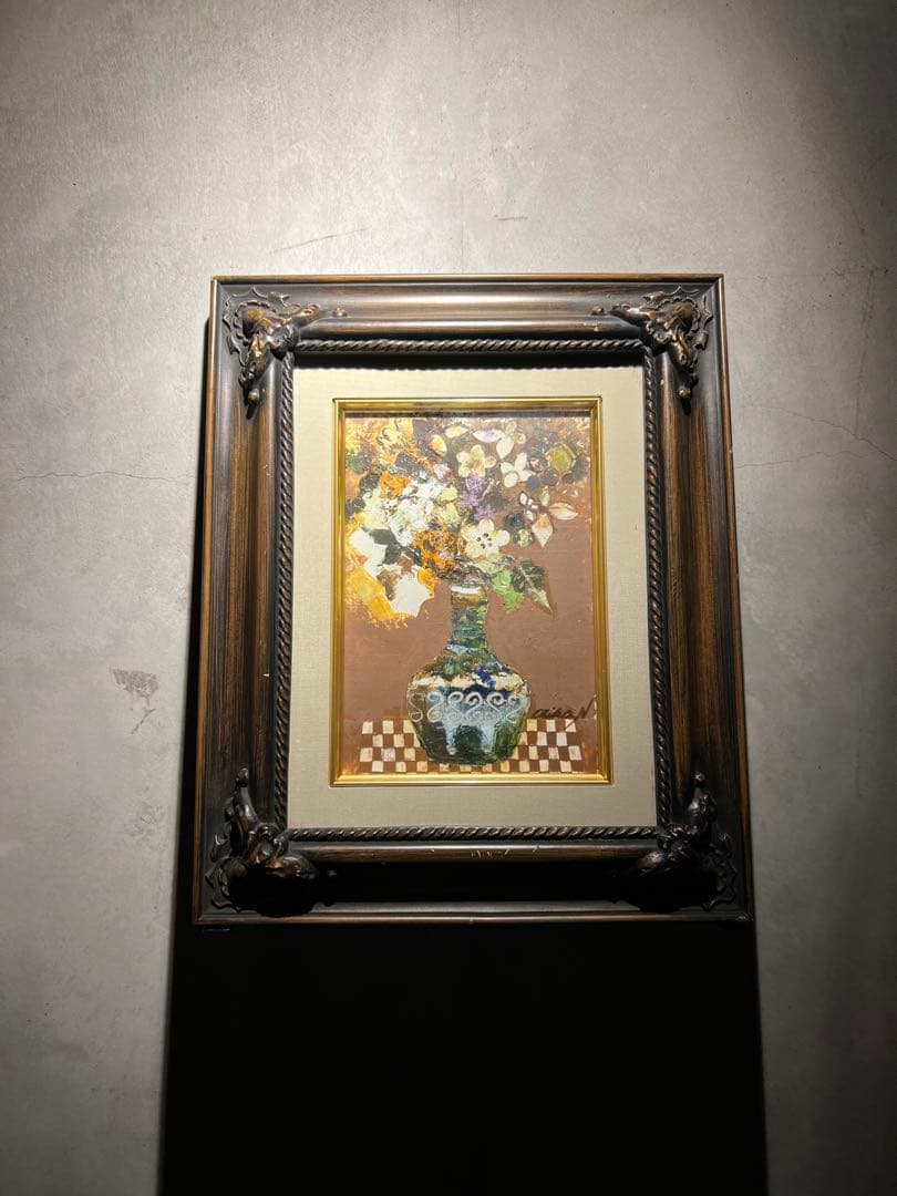 内藤千嘉　【肉筆油彩画】　直筆サインあり