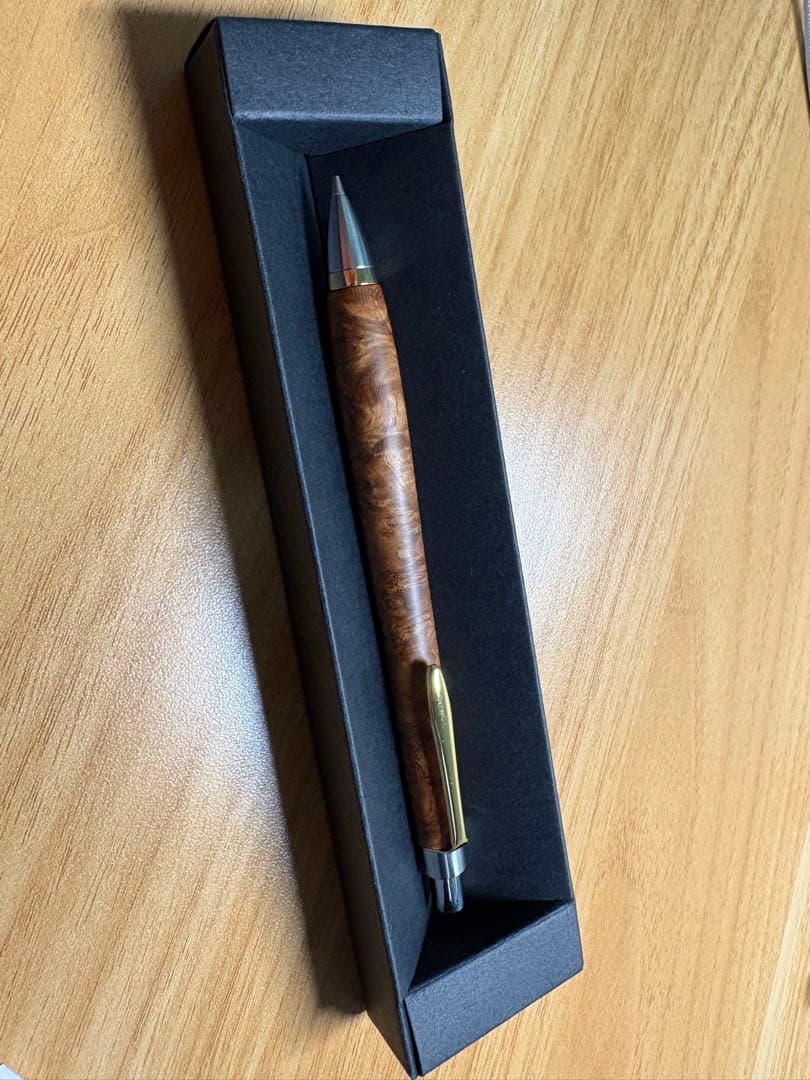 ウッドペンクラフト　本花梨瘤杢　新型mp0.5 \"野原工芸工房楔クラフトA\" 工房 楔 0.5mmペンシル楔 花梨こぶ杢 | ペンハウス